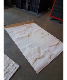 TAPIS ÉCRU AUX ETOILES 120X170CM