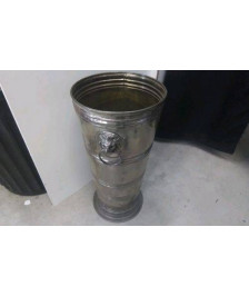 PORTE PARAPLUIE LAITON / METAL ARGENTE ( H 54CM) TETEDE LION