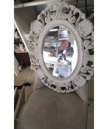 MIROIR OVALE GRIS 