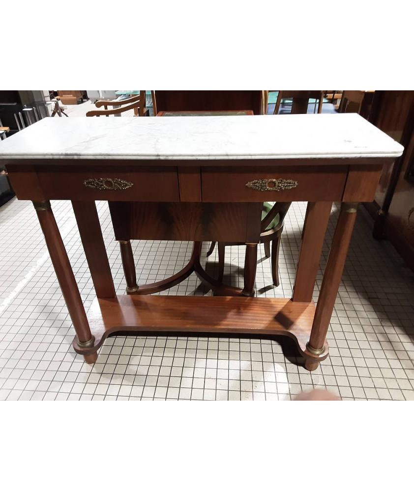 CONSOLE EMPIRE DESSUS MARBRE