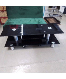 MEUBLE TELE VERRE NOIR