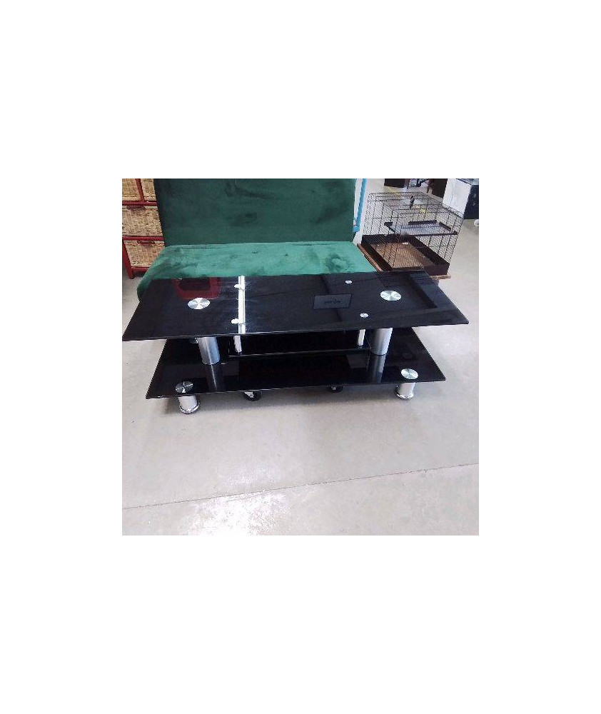 MEUBLE TELE VERRE NOIR