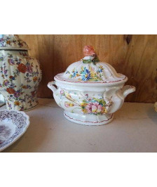 SOUPIERE EN CERAMIQUE DECORÉE