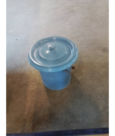 POT DE CHAMBRE TOLE ÉMAILLÉE BLEU MILIEU XXE 