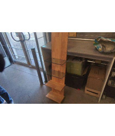 ETAGERE MURALE BOIS - VERRE ( EN L’ETAT)