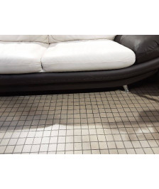 CANAPÉ CUIR 3 PLACES PIETEMENT METAL