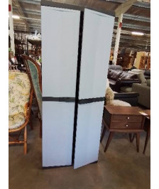 ARMOIRE DE JARDIN RESINE GRIS ET NOIR 2 PORTES