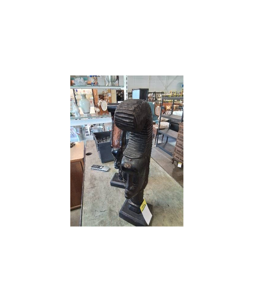 STATUETTE BUSTE FEMME AFRICAINE 