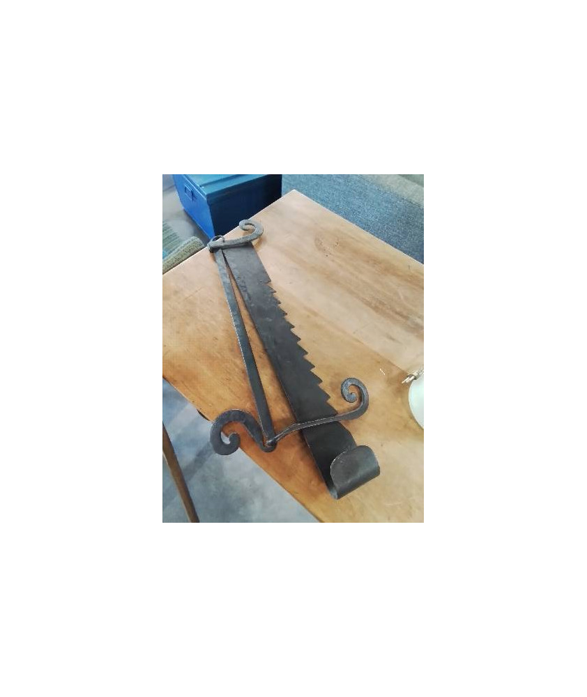 CRÉMAILLÈRE FER FORGÉ FIN XIXE