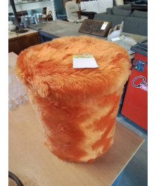 POUF COFFRE MOUMOUTE ORANGE ANNÉES 70