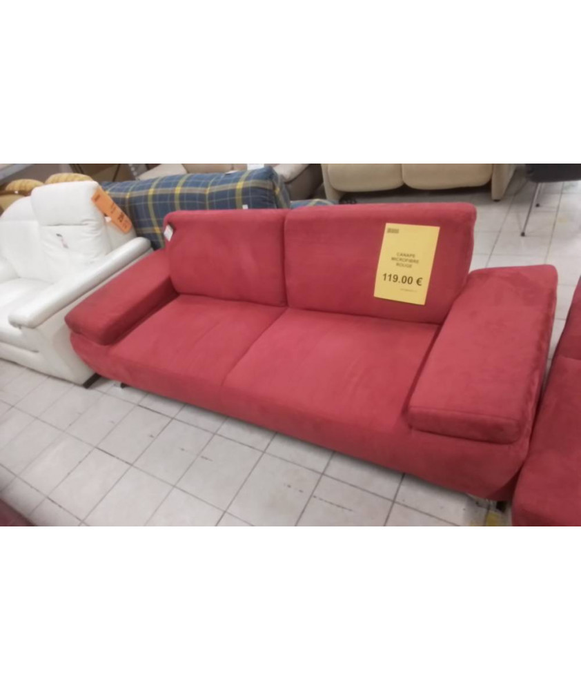 CANAPE MICROFIBRE ROUGE