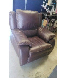 FAUTEUIL CUIR MARRON 