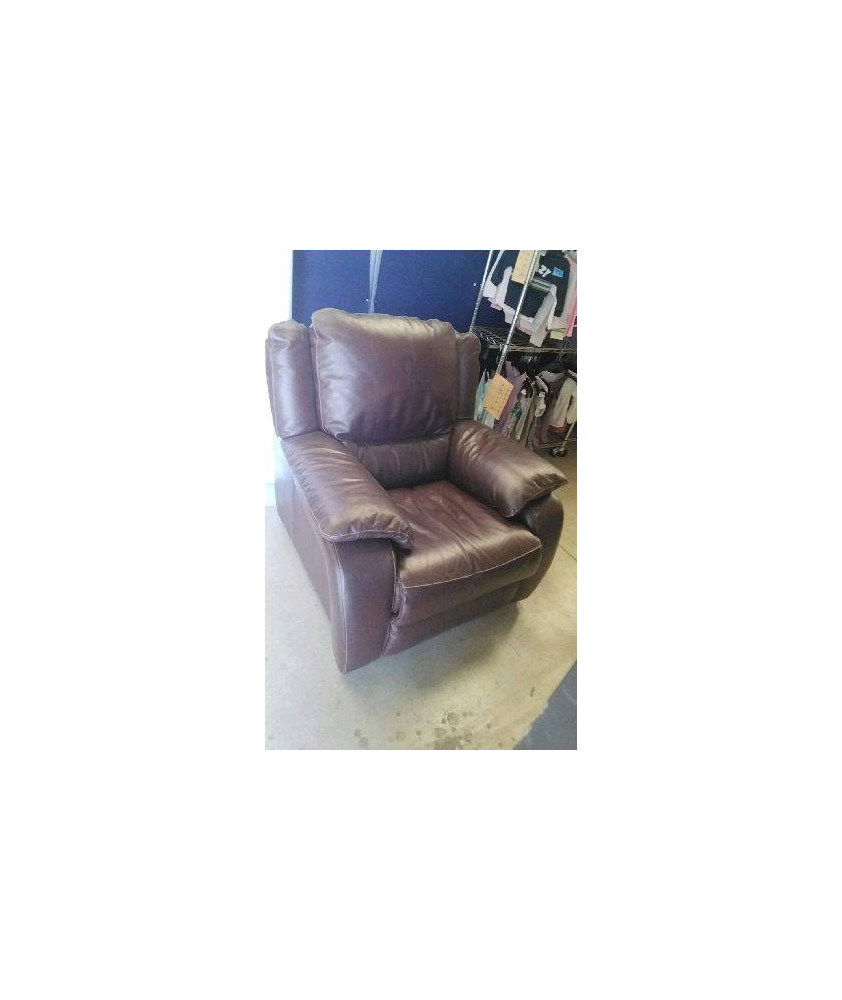 FAUTEUIL CUIR MARRON 