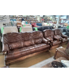 SALON 3/1/1 BOISERIE CHENE +CUIR 