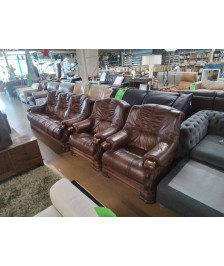 SALON 3/1/1 BOISERIE CHENE +CUIR 