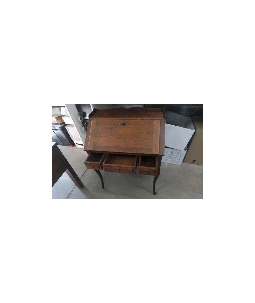 SECRETAIRE 3 TIROIRS CHENE 