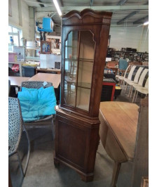 ENCOIGNURE VITRÉE BOIS 2 PORTES 