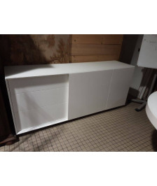 ENFILADE BLANCHE 3 PORTES 1 TIROIR HUSSON