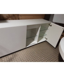 ENFILADE BLANCHE 3 PORTES 1 TIROIR HUSSON