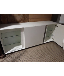 ENFILADE BLANCHE 3 PORTES 1 TIROIR HUSSON