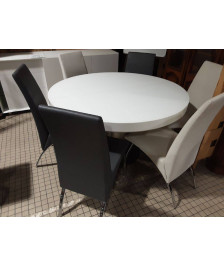 LOT 6  CHAISES SIMILI  PIETEMENT CHROMÉ