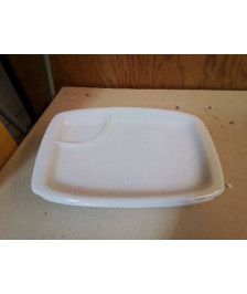 LOT DE 4 ASSIETTES RECTANGULAIRES 