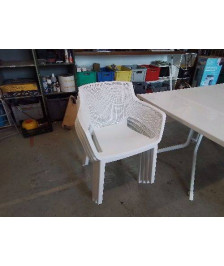 FAUTEUIL D’EXTÉRIEUR BLANC 