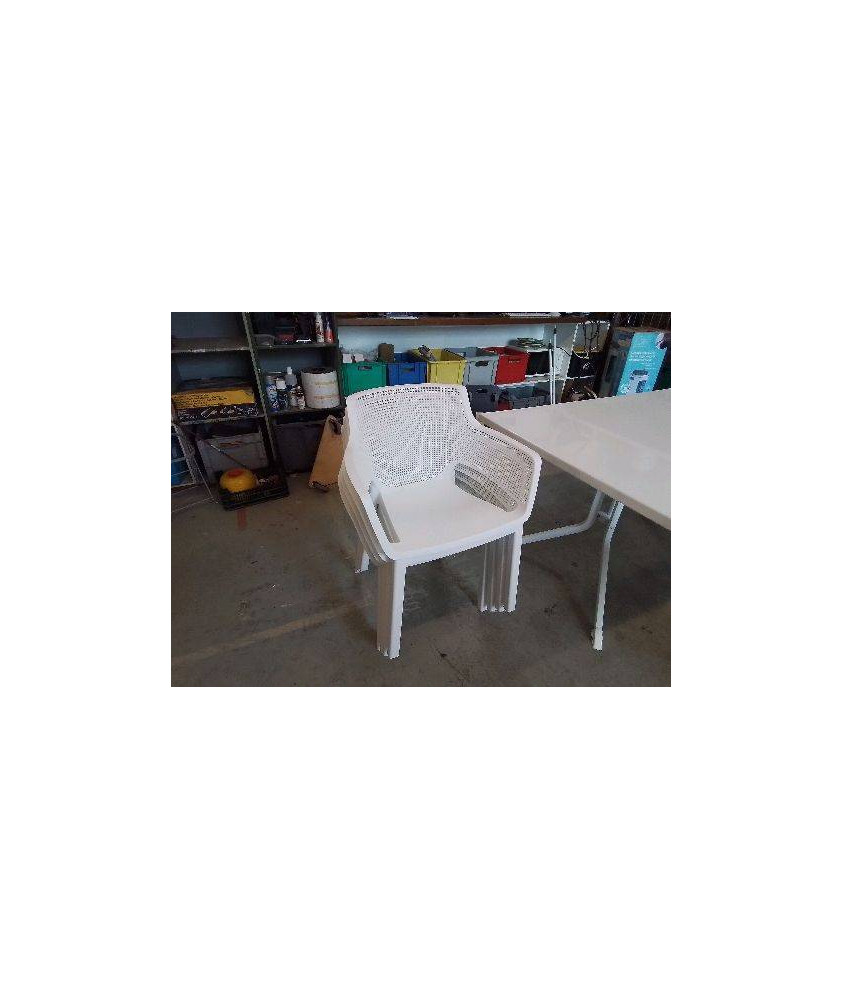 FAUTEUIL D’EXTÉRIEUR BLANC 