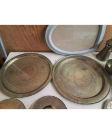 PLATEAU DORÉ LAITON MAROCAIN 