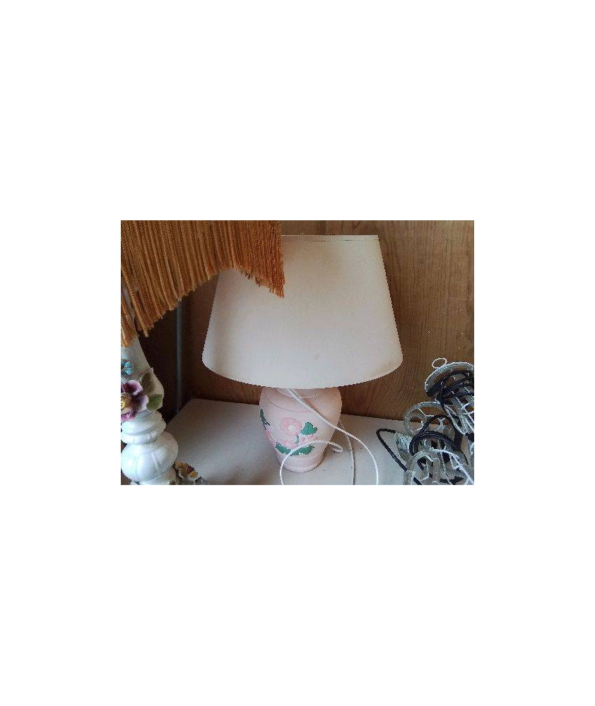 LAMPE ROSE MOTIF FLORAL 