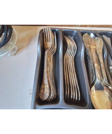 LOT DE 6 FOURCHETTES METAL ARGENTÉ 