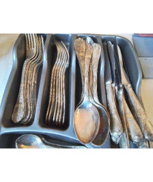 LOT DE 6 CUILLÈRE METAL ARGENTÉ 