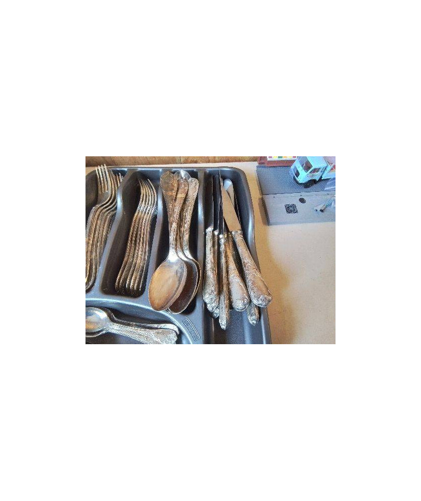 LOT DE 6 COUTEAU METAL ARGENTÉ 