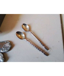 DUO PETITE CUILLÈRES METAL ARGENTÉ 