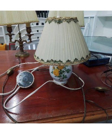 LAMPE BLANC FLEUR