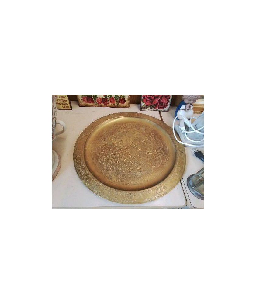 PLATEAU MAROCAIN EN LAITON 