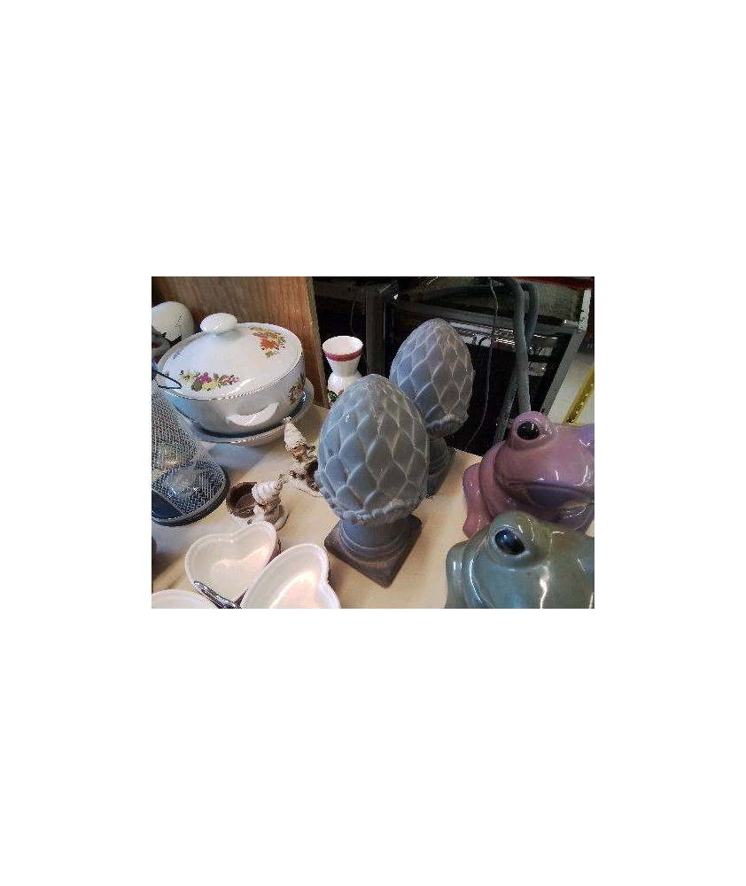 PAIRE DECORATION D’EXTERIEUR GRIS 