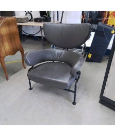 FAUTEUIL CASSINA GRIS SIGNÉ 