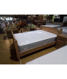 LIT EN CHENE MASSIF 160 +SOMMIERS 