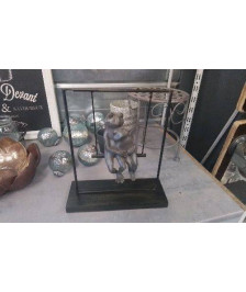 DECO GRENOUILLES SUR BALANCOIRE