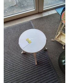 PORTE PLANTE ROND BOIS BLANC