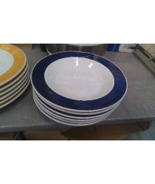 ASSIETTES CREUSES BLEUES X6