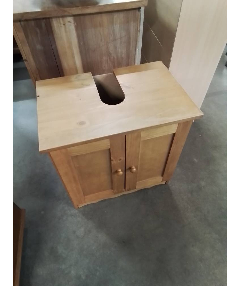 MEUBLE SOUS LAVABO PIN 2 PORTES 