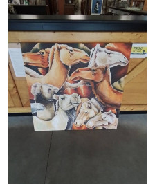 HUILE SUR TOILE CHAMEAUX
