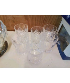 LOT DE 6 VERRES À WHISKY EN CRISTAL 