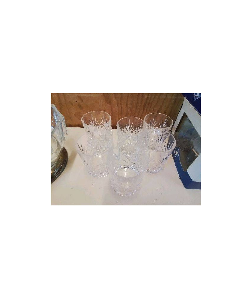 LOT DE 6 VERRES À WHISKY EN CRISTAL 