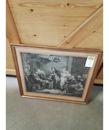 GRAVURE L’ACCORDÉE  DE VILLAGE D’APRÈS JEAN BAPTISTE GRERZE (1725-1805) XIXE