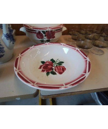 PLAT DE SERVICE MOTIF FLORAL 