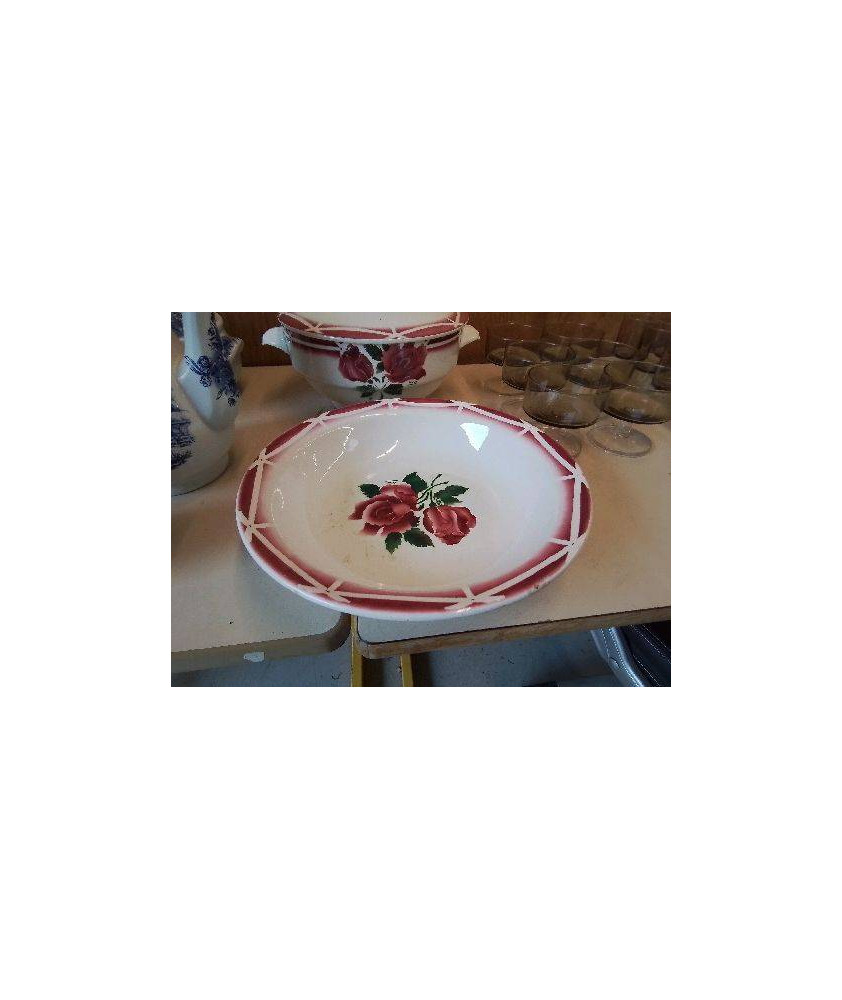PLAT DE SERVICE MOTIF FLORAL 