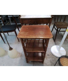 PETIT MEUBLE DE RANGEMENT BOIS ET ROTIN 